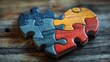 © Umri - Heart shape formed from puzzle pieces, symbolizing connection