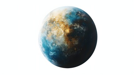 Wall Mural - A planet with a blue and yellow surface