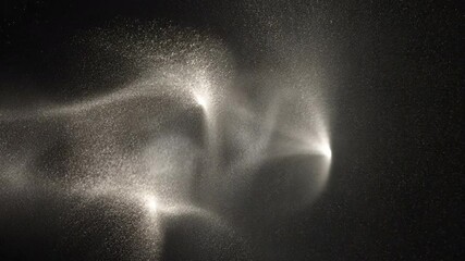 Poster - mesmerizing display of fine particles swirling in air creates ethereal effect, where light enhances 