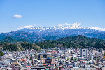 Poster - 岐阜県飛騨高山と山の風景