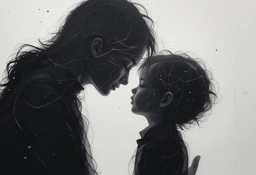 simple minimalist illustration for mother's day