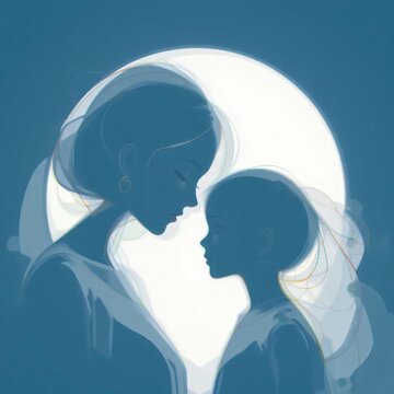 simple minimalist illustration for mother's day