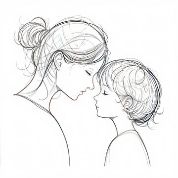 simple minimalist illustration for mother's day