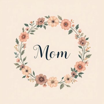 simple minimalist illustration for mother's day
