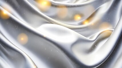 Poster - Shimmering fabric waves in soft light create a tranquil atmosphere for peaceful inspiration and creativity Generative AI