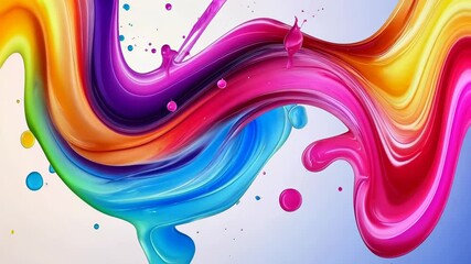 Poster - Vivid splashes of color dance through the air in an artistic display of creativity and motion at a vibrant art event Generative AI