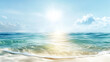 © Thailand Smile - Serene ocean view with gentle waves lapping at shore under bright sun and clear blue sky, evoking sense of tranquility and peace