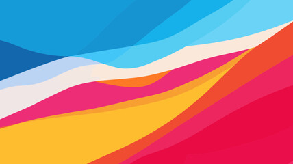 Poster - Vibrant Abstract Colorful Waves Background Vector Design for Modern Art, Creative Projects, and Inspiration