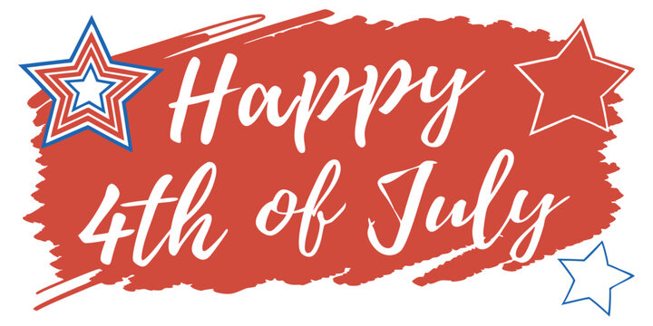 Celebratory 4th of July Graphic Design for Holiday Greeting Purposes 
