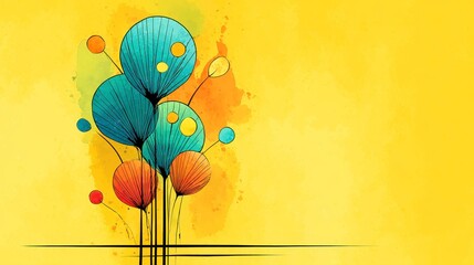 Poster - Wholesome Watercolor Illustration, features elegant linework combined with soft textures, set against a minimalist background, creating a serene and inviting atmosphere.