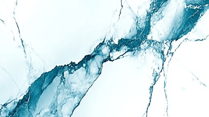 Poster - Abstract Blue Veins on White Marble Texture Background for Design