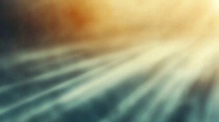 Aufkleber - Abstract Light Streaks Background with Golden Glow and Teal Colors