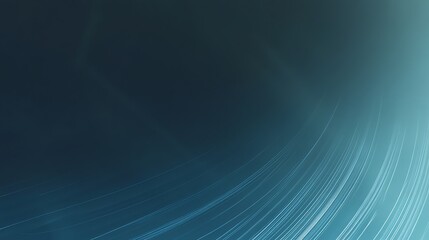 Poster - Abstract Turquoise Gradient Background with Flowing Lines for Modern Design