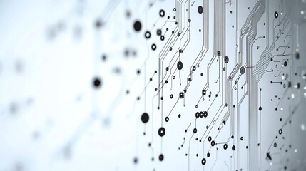 Aufkleber - Circuit Board Technology Background Image with High Tech Connections