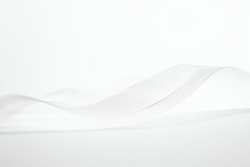 Aufkleber - Abstract White Lines Waving Gently for a Minimalist Background Design