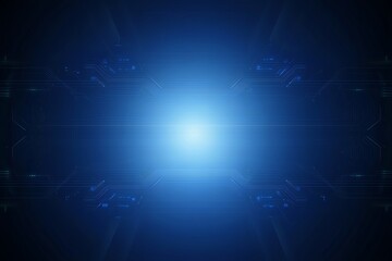 Aufkleber - Abstract Blue Technology Background with Circuit Board and Light Source
