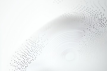 Aufkleber - Abstract White Background with Concentric Lines and Dots Pattern