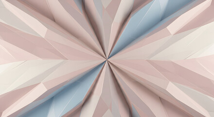 Leinwandbilder - Abstract Polygonal Flower In Soft Pink And Blue Hues