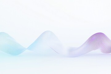 Aufkleber - Abstract Wavy Lines with Gradient Colors on White Background Design