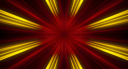 Leinwandbilder - Radiant Burst Of Golden Light Rays On Dark Red Backdrop