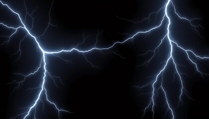 Aufkleber - Dramatic lightning strikes against dark sky powerful and electrifying visual experience