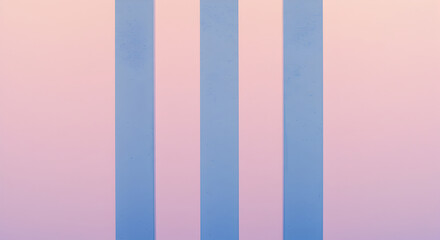 Leinwandbilder - Pastel Stripes In Blue And Pink For Delicate Wallpaper Pattern Or Background