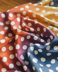 Poster - Classic polka dot fabric featuring a timeless pattern ideal for fashion and crafting enthusiasts