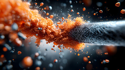 Poster - Abstract artwork depicting a biological process. Ideal for scientific visualizations or futuristic aesthetics. Could be used as a unique background.