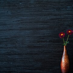 Poster - Artistic vase filled with beautiful flowers creating a warm and inviting atmosphere for any home