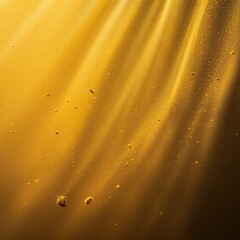 Poster - Bright yellow background adorned with water droplets creating a fresh and invigorating atmosphere