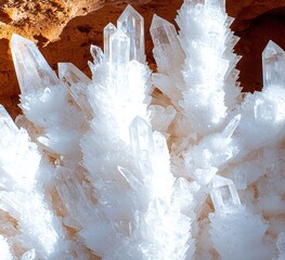 Poster - A beautiful display of various crystals with different colors and shapes shimmering in light