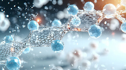 Poster - a detailed visualization of a molecular structure. useful for scientific presentations educational r
