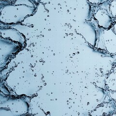 Poster - Stunning water splashing on a plain surface capturing the fluid dynamics in a beautiful display