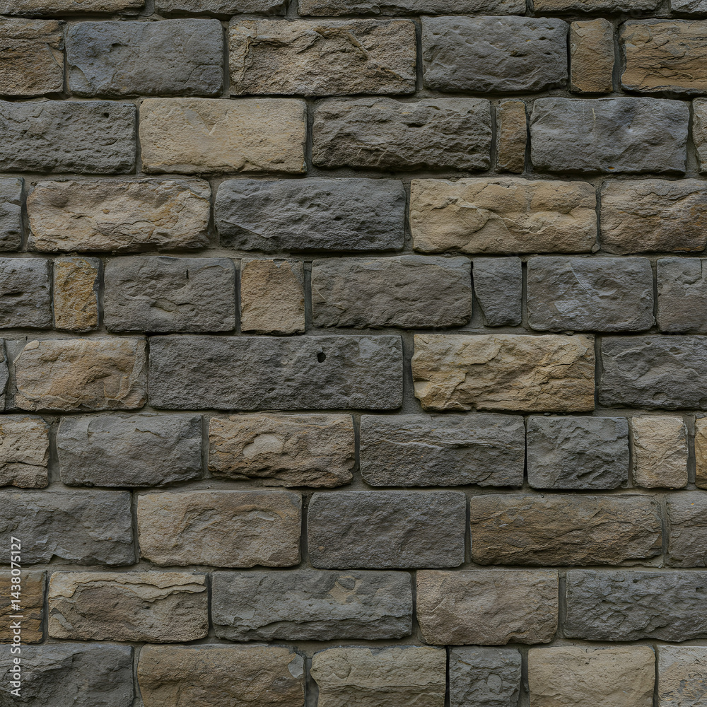 Stone Brick Wall Texture Seamless Background Image Stock Illustration ...