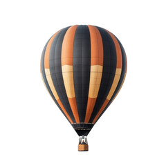 Aufkleber - realistic hot air balloon with colorful canopy isolated on clean white background, centered in frame with no edge touching, adventure travel experience focus