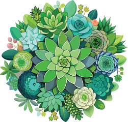 Aufkleber - Vector illustration of a floral pattern with abstract flower and leaf design, a seamless art of nature