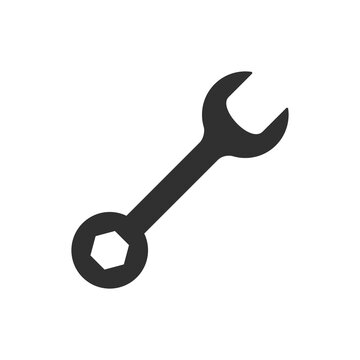 Wrench icon isolate on transparent background.