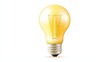 © nuanjan - Illuminating innovation single light bulb against white backdrop symbolizing creative ideas