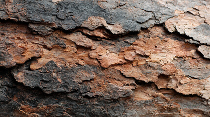 Poster - Close up of tree bark texture brown and gray natural wood pattern background for graphic design and wallpaper