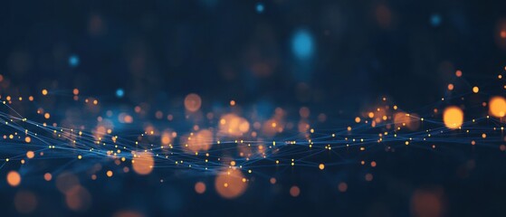 Poster - glowing particle network