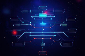 Poster - futuristic circuit board design