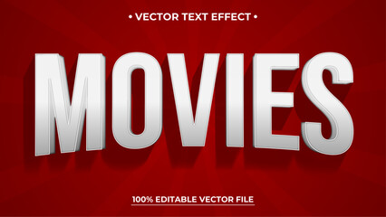 Poster - Movies text effect template design with 3d style use for business brand and logo