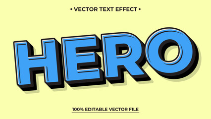 Poster - Blue retro vintage text effect, Editable text effect