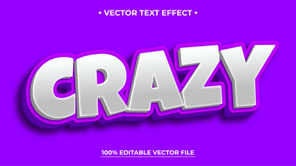 Poster - Crazy editable text effect design vectors Modern editable text effect vector design Editable text style effects