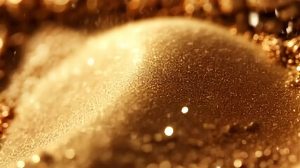 Poster - Mesmerizing golden sand waves under shimmering light