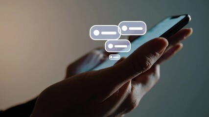 Poster - Digital notification barrage overwhelming smartphone display, signaling constant connectivity and mounting technological pressure in contemporary communication landscape