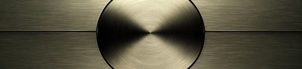 Poster - Polished Metal Disc with Reflective Surface
