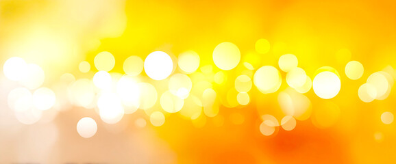 Aufkleber - Soft and Abstract Background with Vibrant Shades of Orange and White Blurred Circular Lights : Generative AI