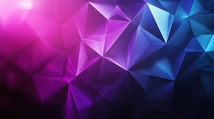 Fototapete - Abstract polygonal background with vibrant color gradients
