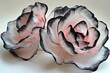 © gayuh - Delicate pink and black fabric roses